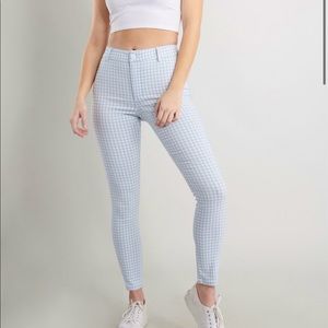 “As if” Garage Pants in blue gingham